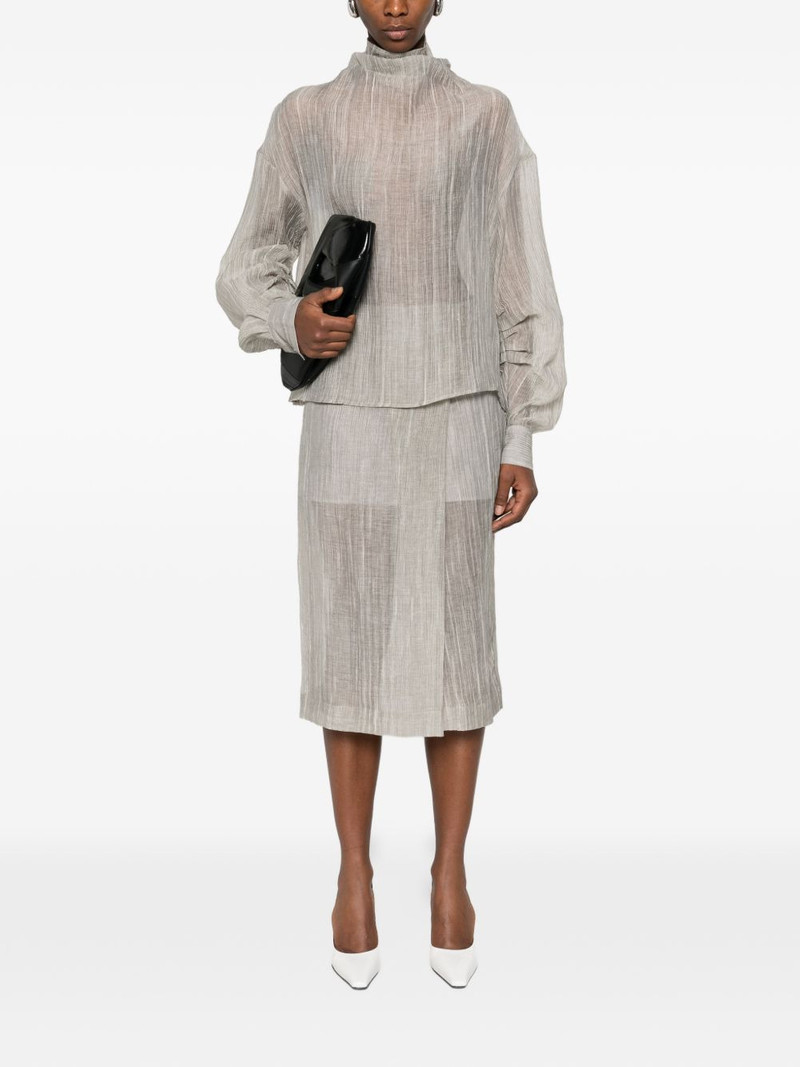 The Garment Delfi button wrap midi skirt outlook