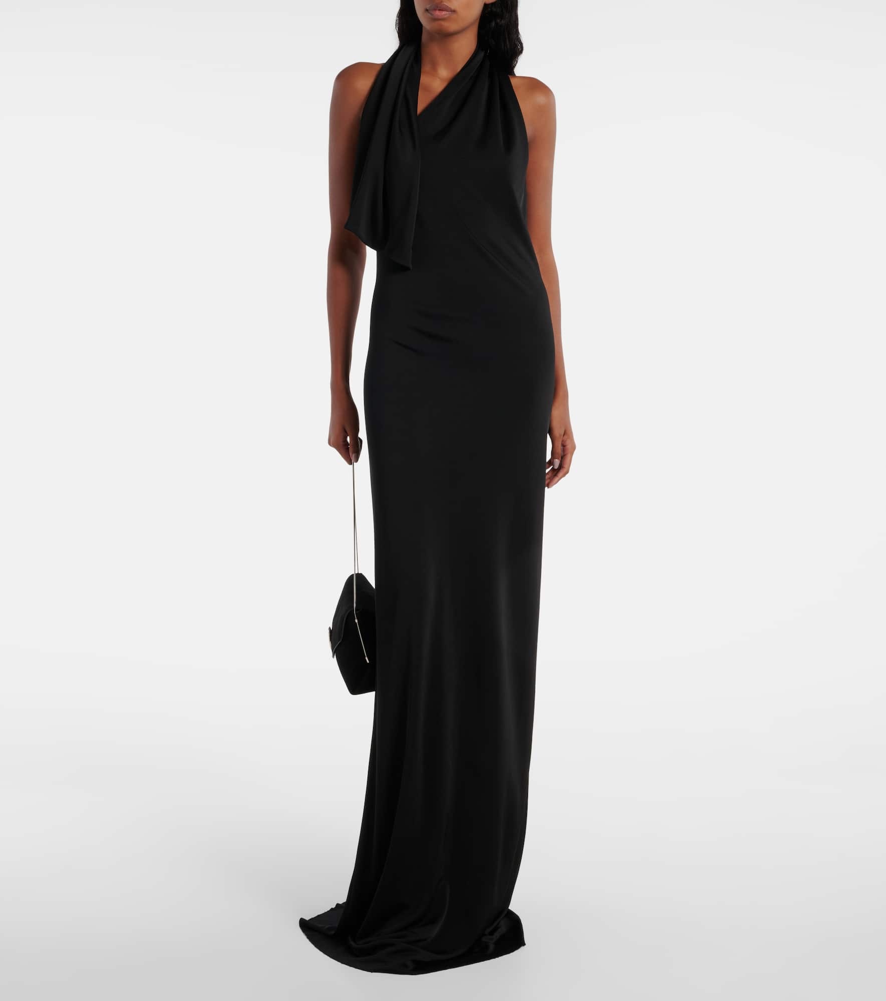 Roza draped jersey gown - 2