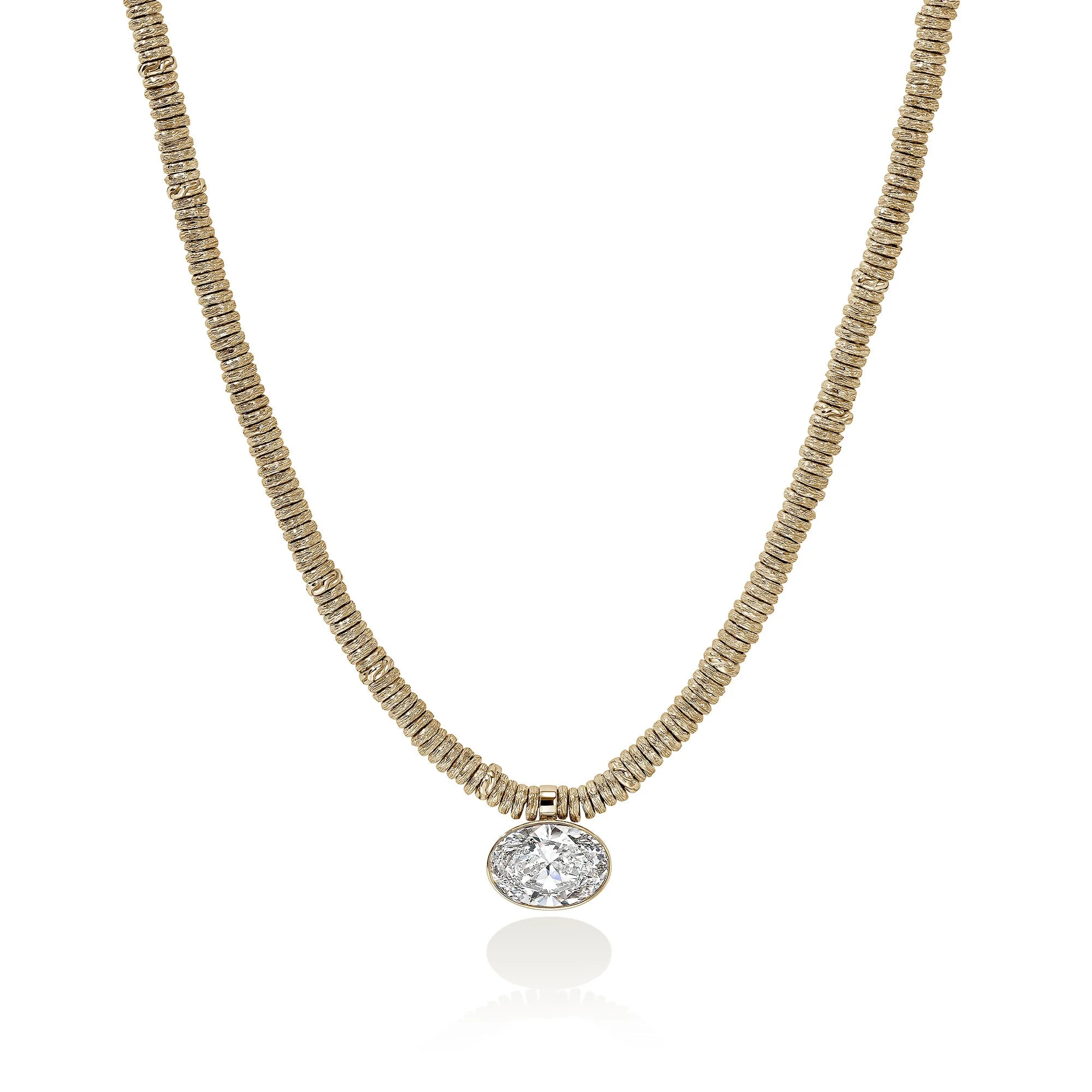 JH Lovestruck™ Heishi Pendant Necklace, Gold, Diamond, 5.0TCW - 1