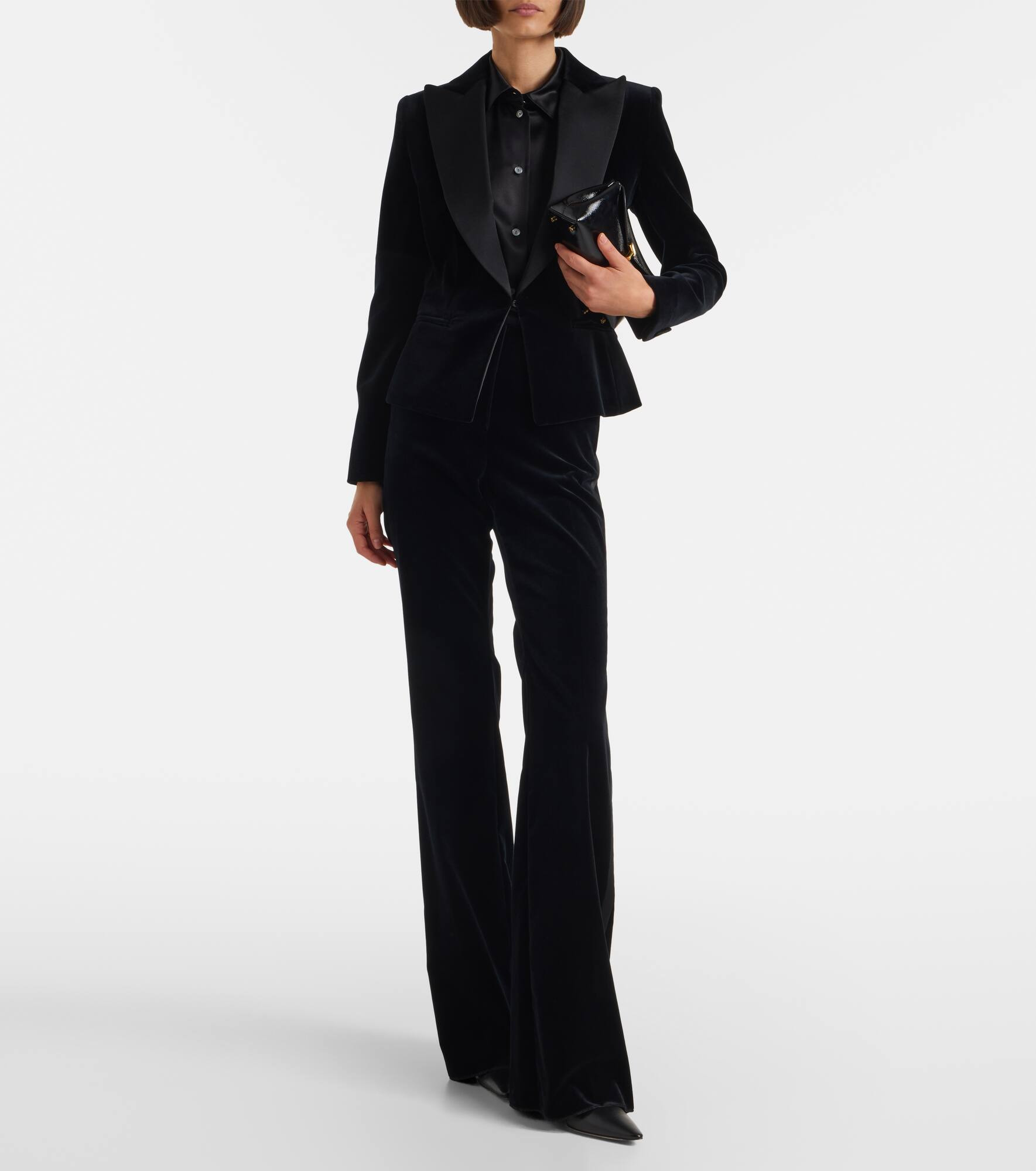 Vetrino cotton velvet flared pants - 2