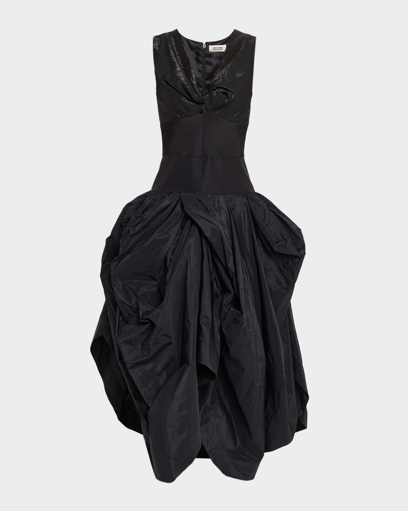 Draped Bustier Sleeveless Maxi Dress 1