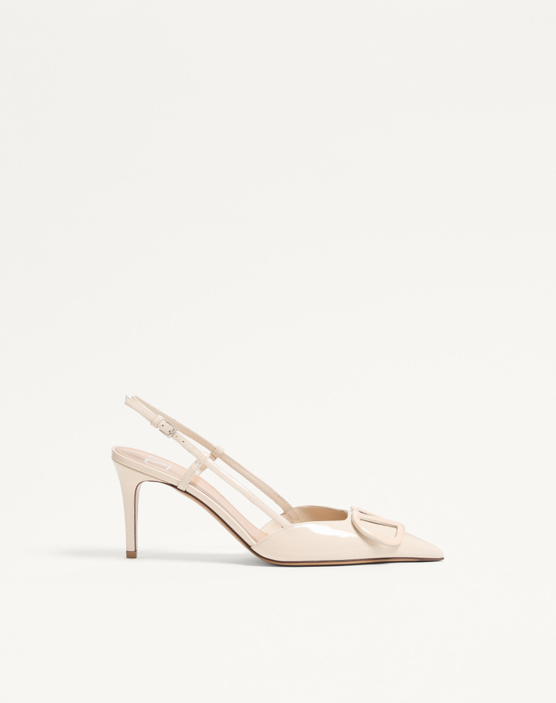 VLOGO SIGNATURE PATENT LEATHER SLINGBACK PUMP 80MM / 3.15 IN. 1