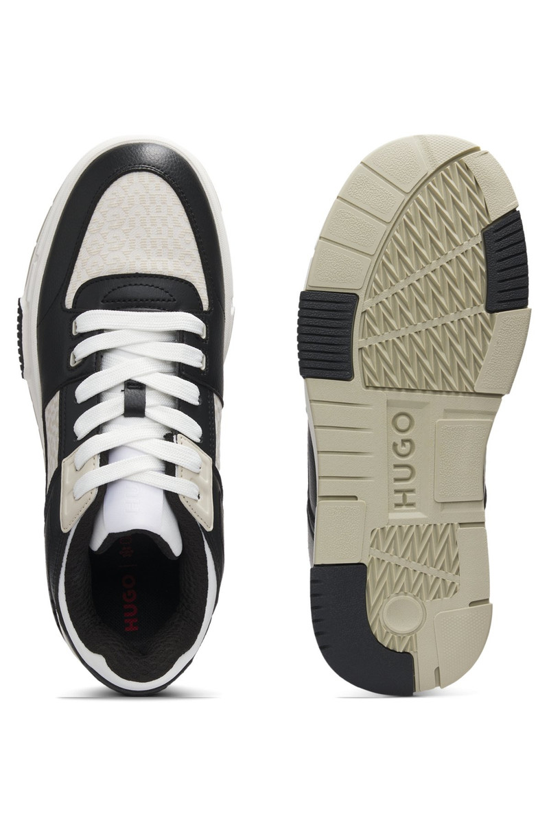 HUGO MONOGRAM-DETAIL TRAINERS IN FAUX LEATHER outlook