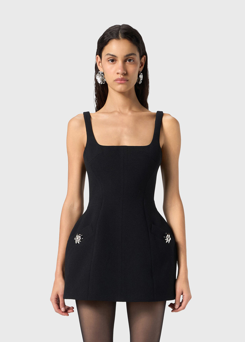 Blumarine SHORT DRESS IN CREPE WITH JEWEL DETAILS outlook