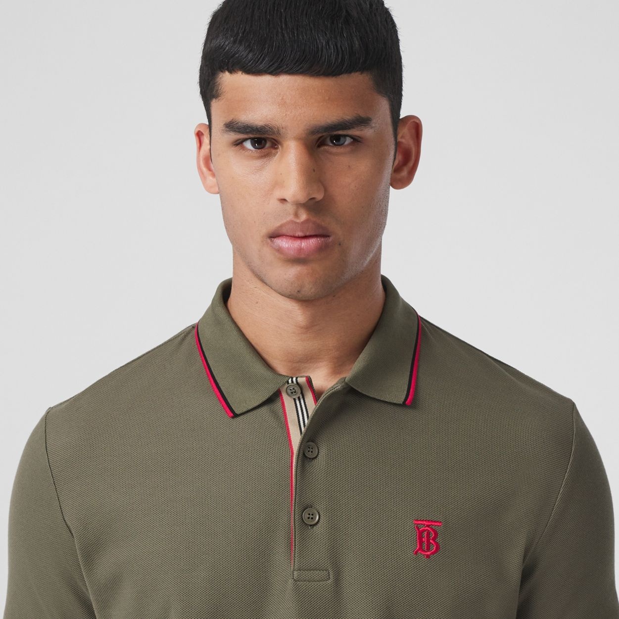 Monogram Motif Cotton Piqué Polo Shirt - 3