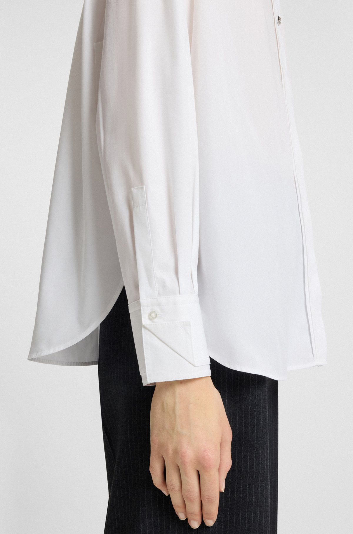 REGULAR-FIT BLOUSE WITH STACKED-LOGO BUTTON - 6