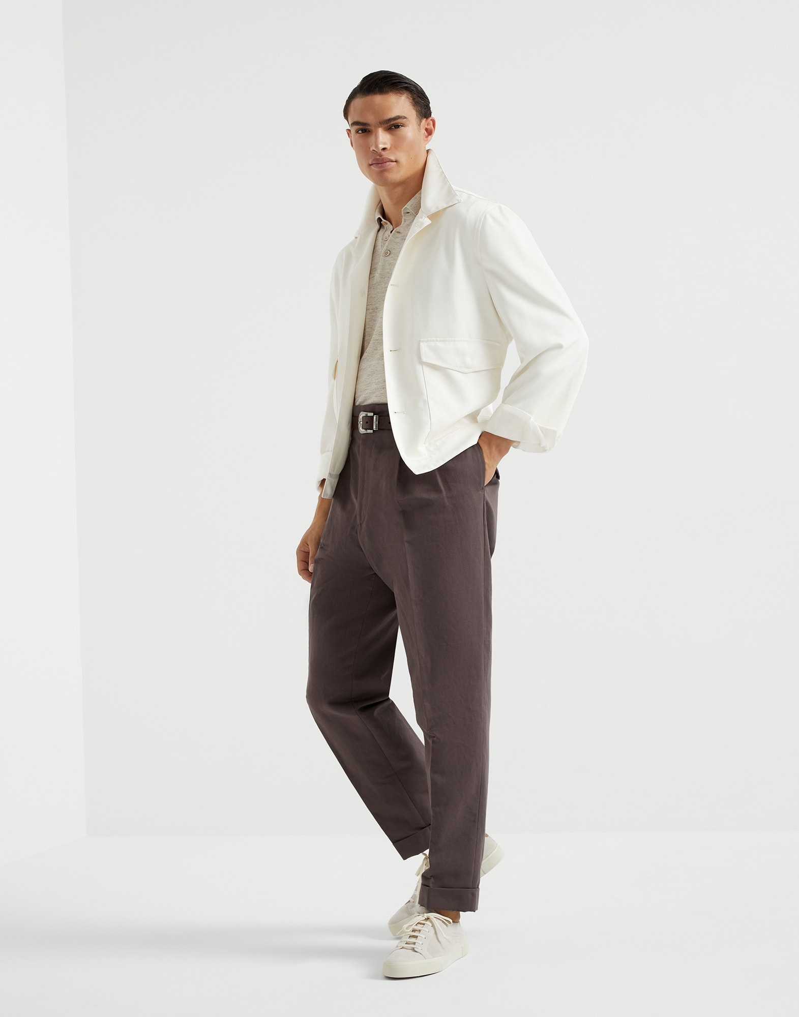 Délavé silk twill shirt-style outerwear jacket - 5