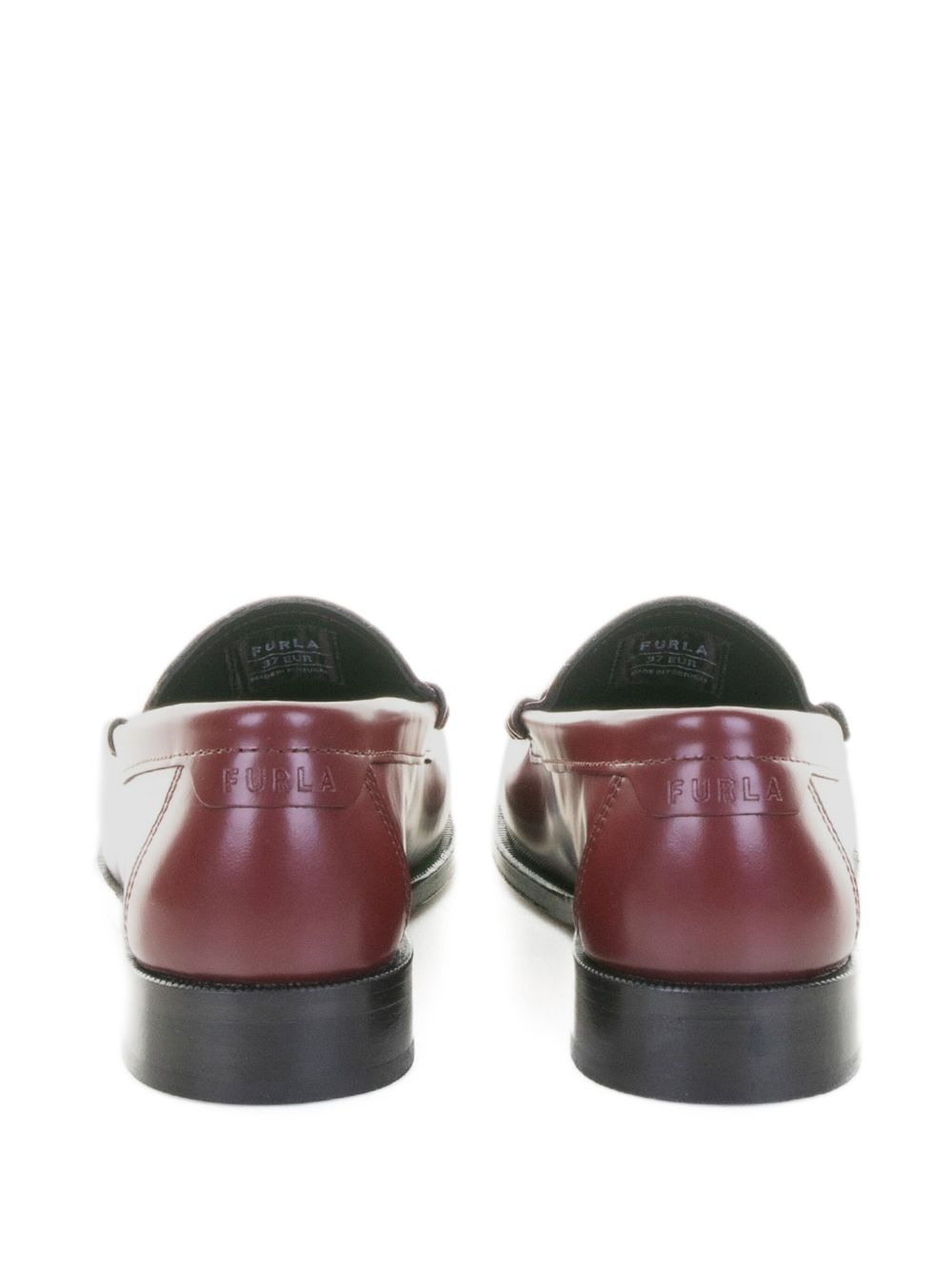 penny-slot leather loafers - 3