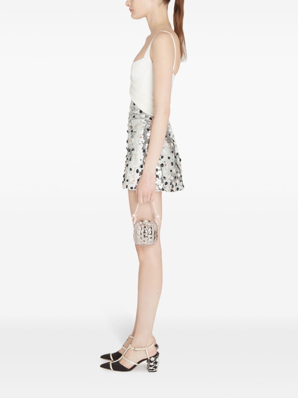 sequin embellishment short dress - 3