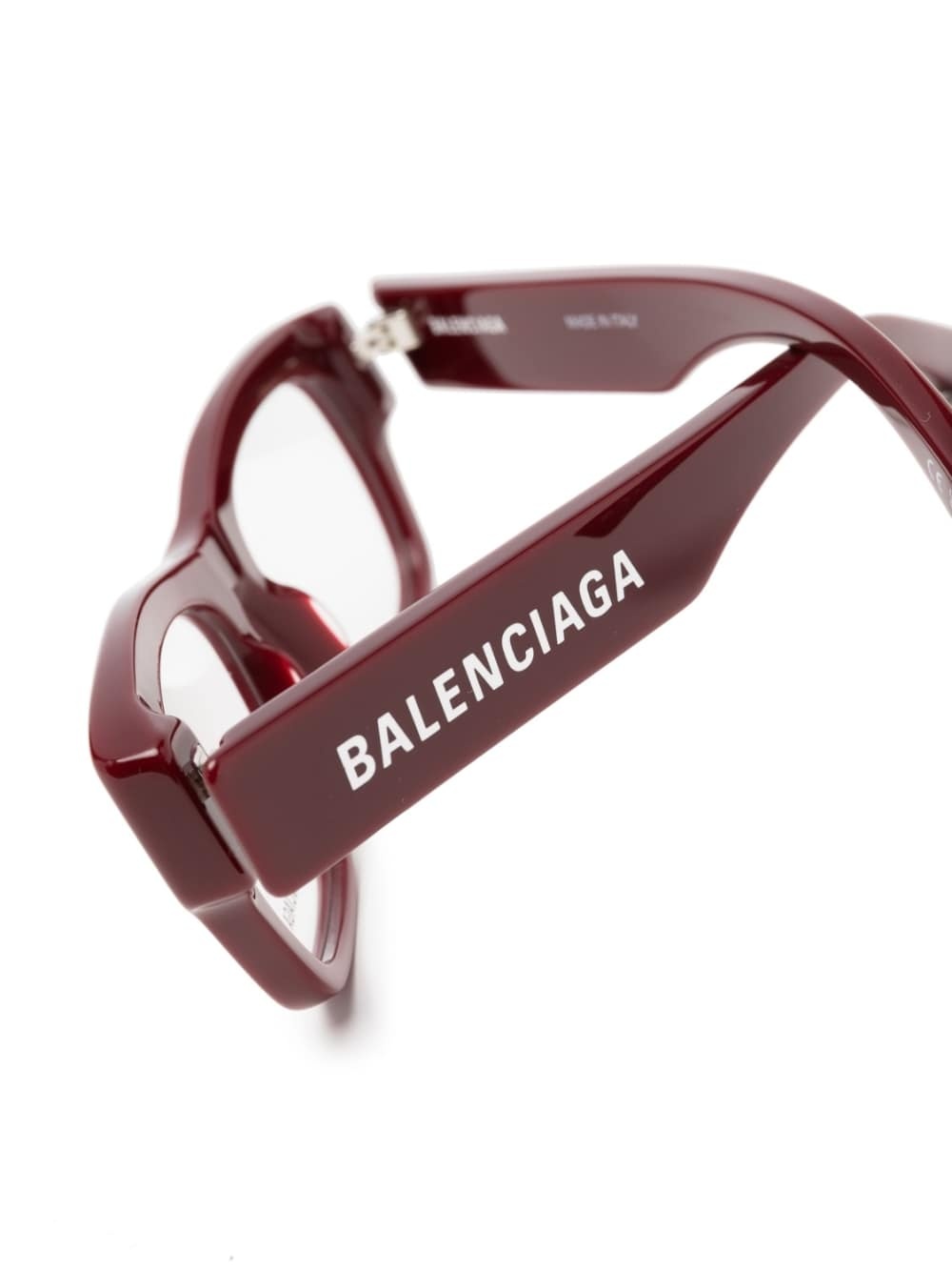 logo-print rectangle-frame glasses - 3