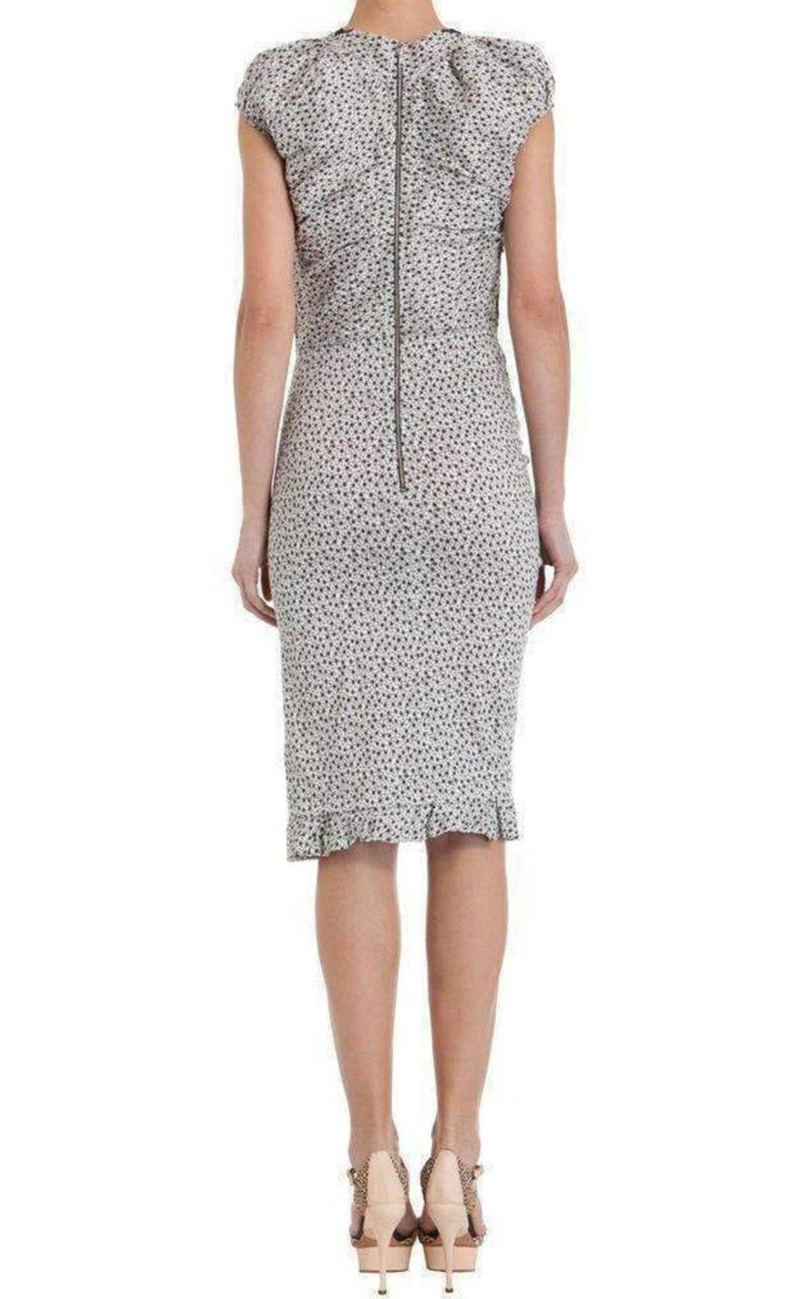 Linen Cap Sleeve Scoop Neckline Sheath Dress - 3