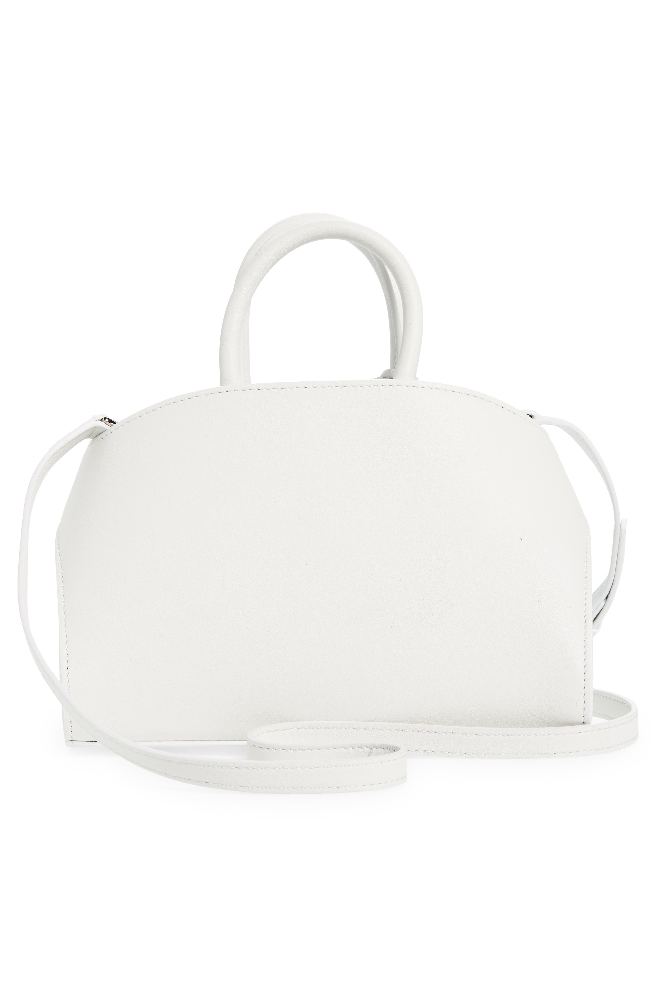 FERRAGAMO Mini Hug Leather Top-Handle Bag in Optic White at Nordstrom - 4