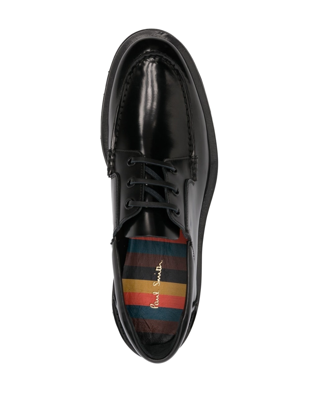 round-toe calf-leather derby shoes - 4