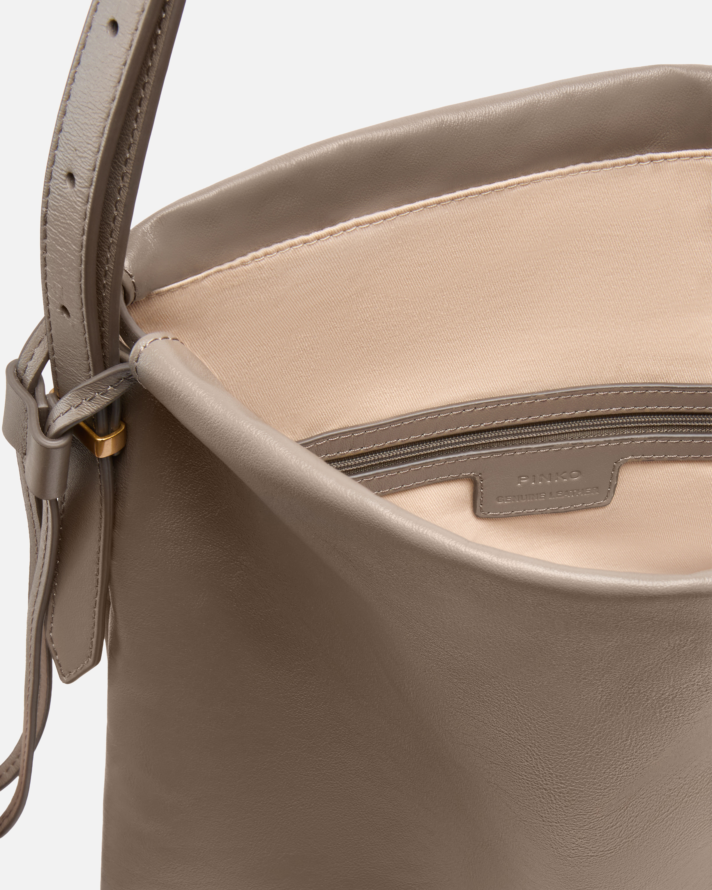 VERTICAL MEDIUM LEATHER SLOUCHY BAG - 4
