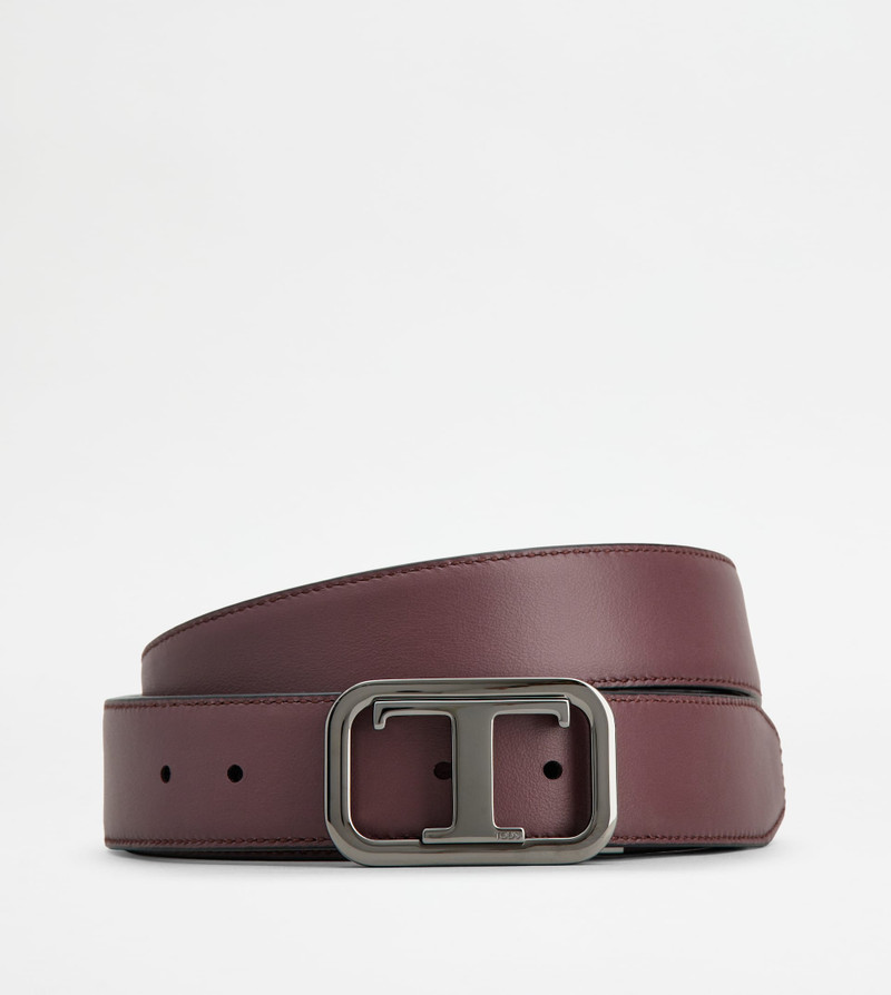 BOX WITH REVERSIBLE BELT AND TWO BUCKLES - BLACK, BURGUNDY 3