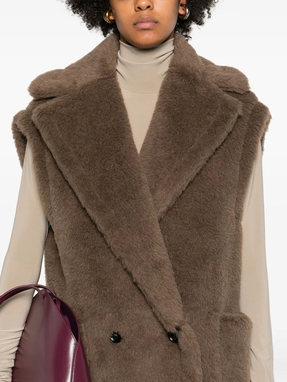 Sleeveless Teddy Jacket - 5