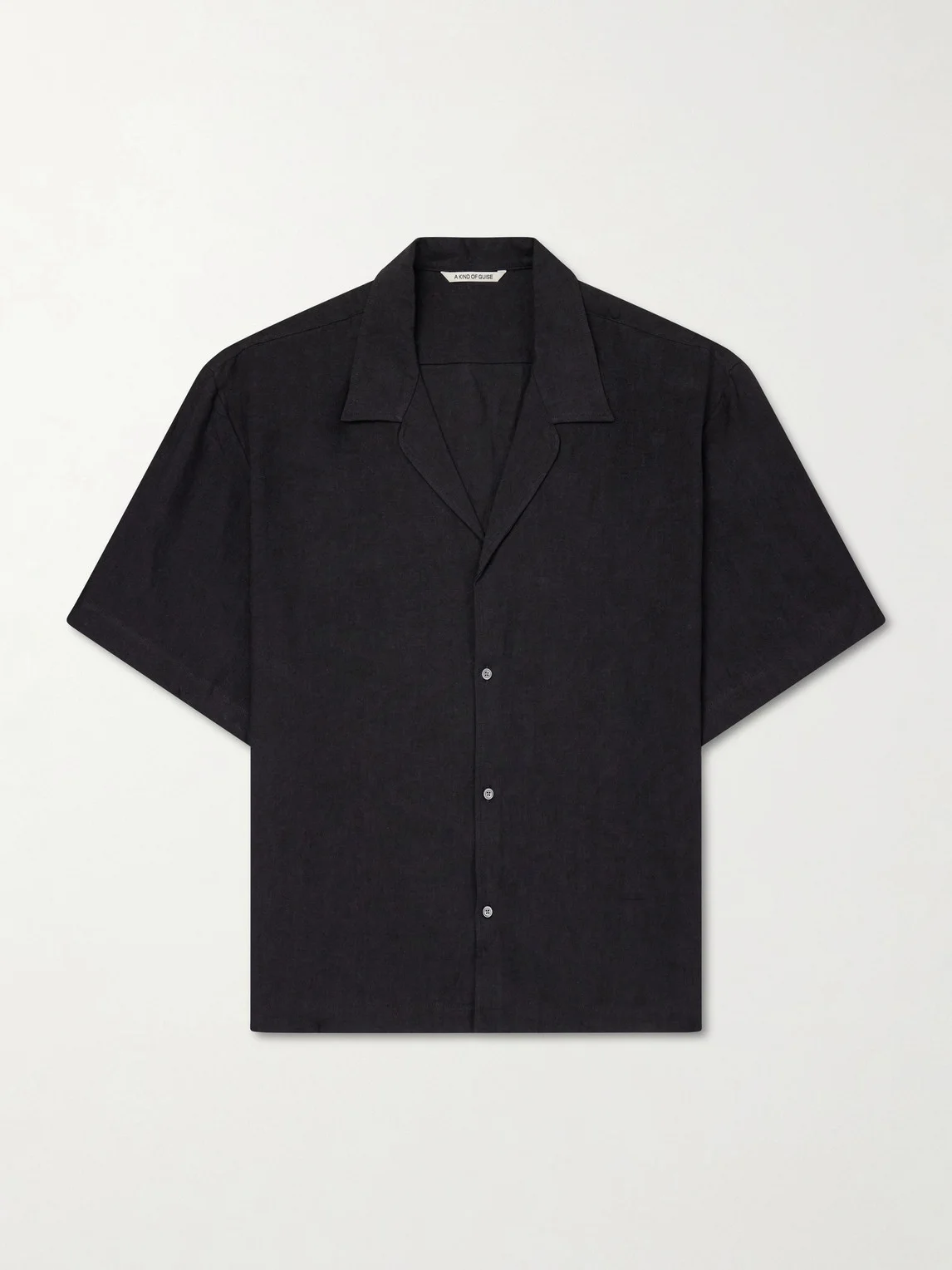 Samata Camp-Collar Linen Shirt - 1