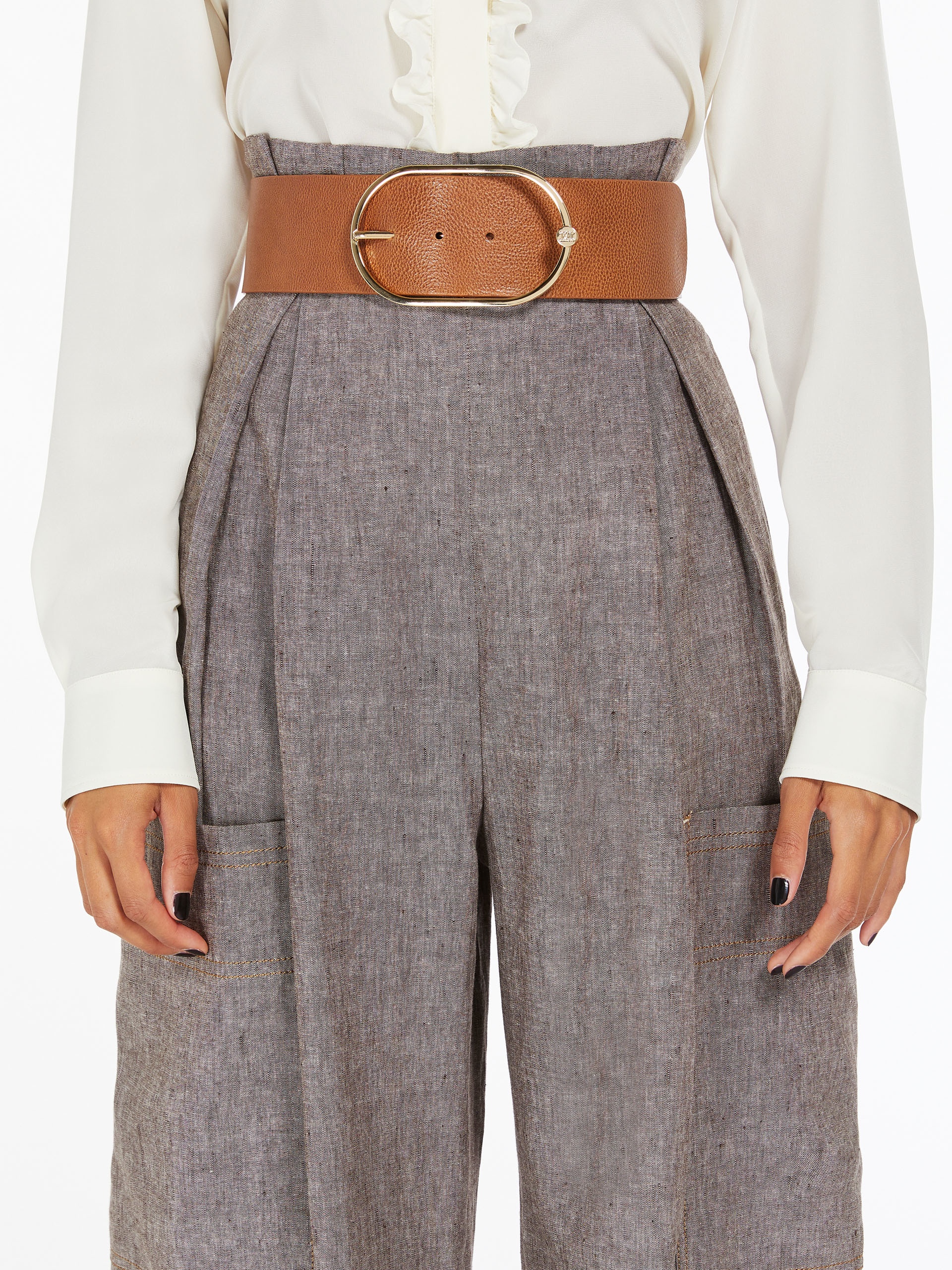 CUOIO60 Wide leather belt - 3