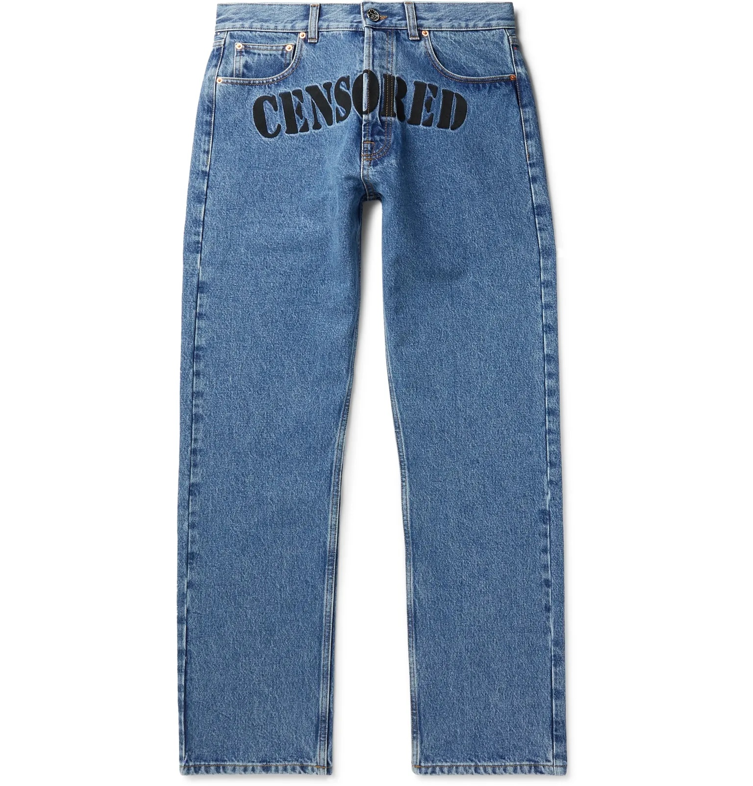 Embroidered Denim Jeans - 1