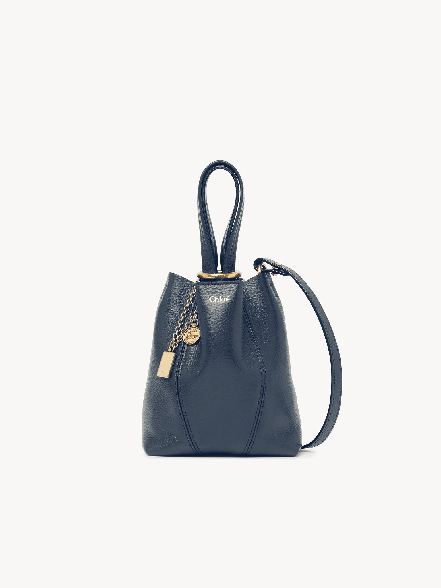 SMALL CHLOÉ SPIN TOTE BAG IN GRAINED LEATHER - 2