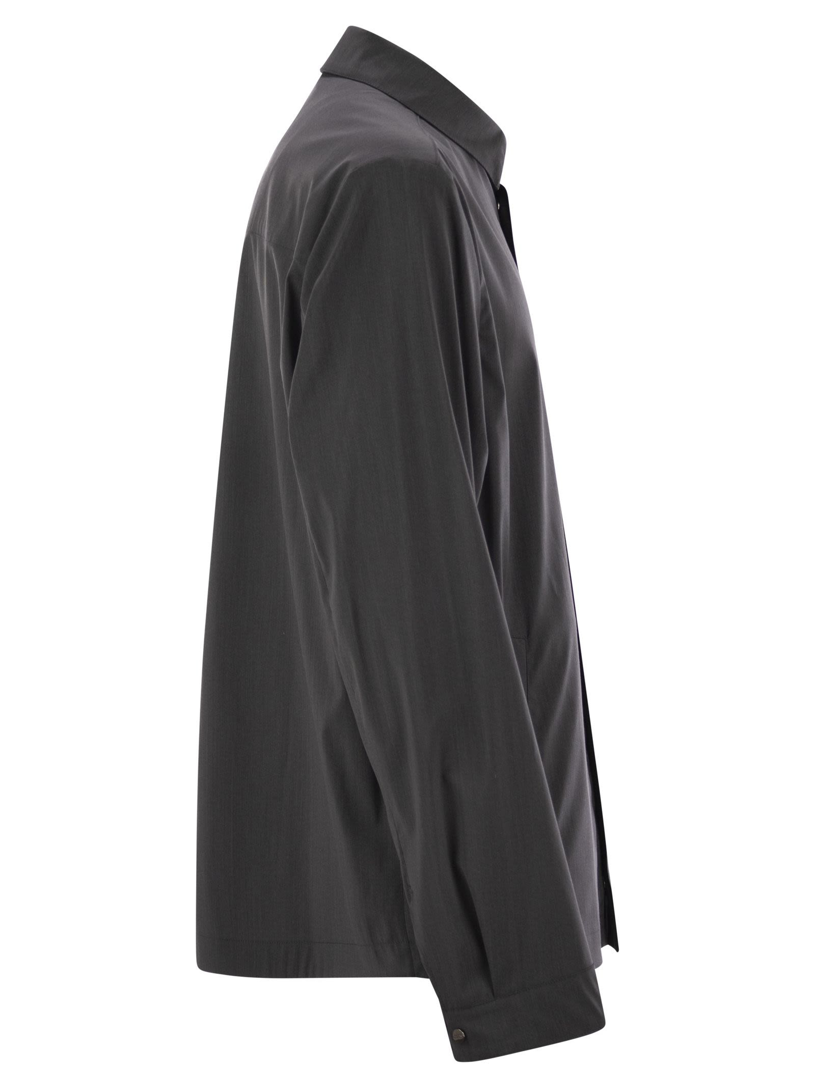 Herno Men Shirt-Cut Jacket In Tech Wool - 3