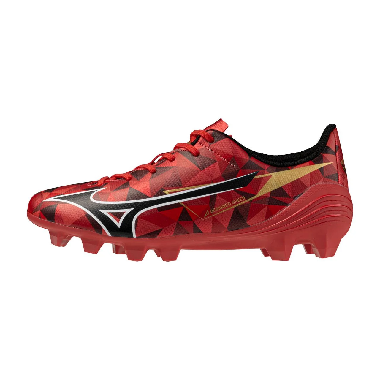 Mizuno Alpha II Select Junior FG Firm Ground Soccer Cleat, Red/Black - 1