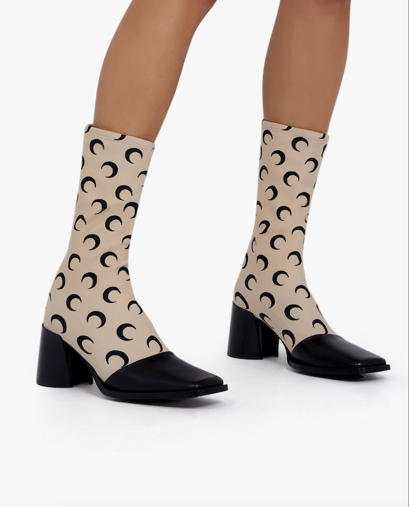 REGENERATED ALL OVER MOON JERSEY ANKLE BOOT | TAN - 5