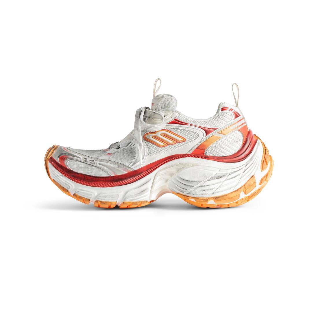 Women's 10xl Sneaker in White/red/orange - 4