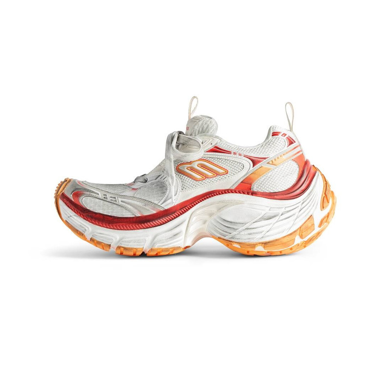 BALENCIAGA Women's 10xl Sneaker in White/red/orange outlook