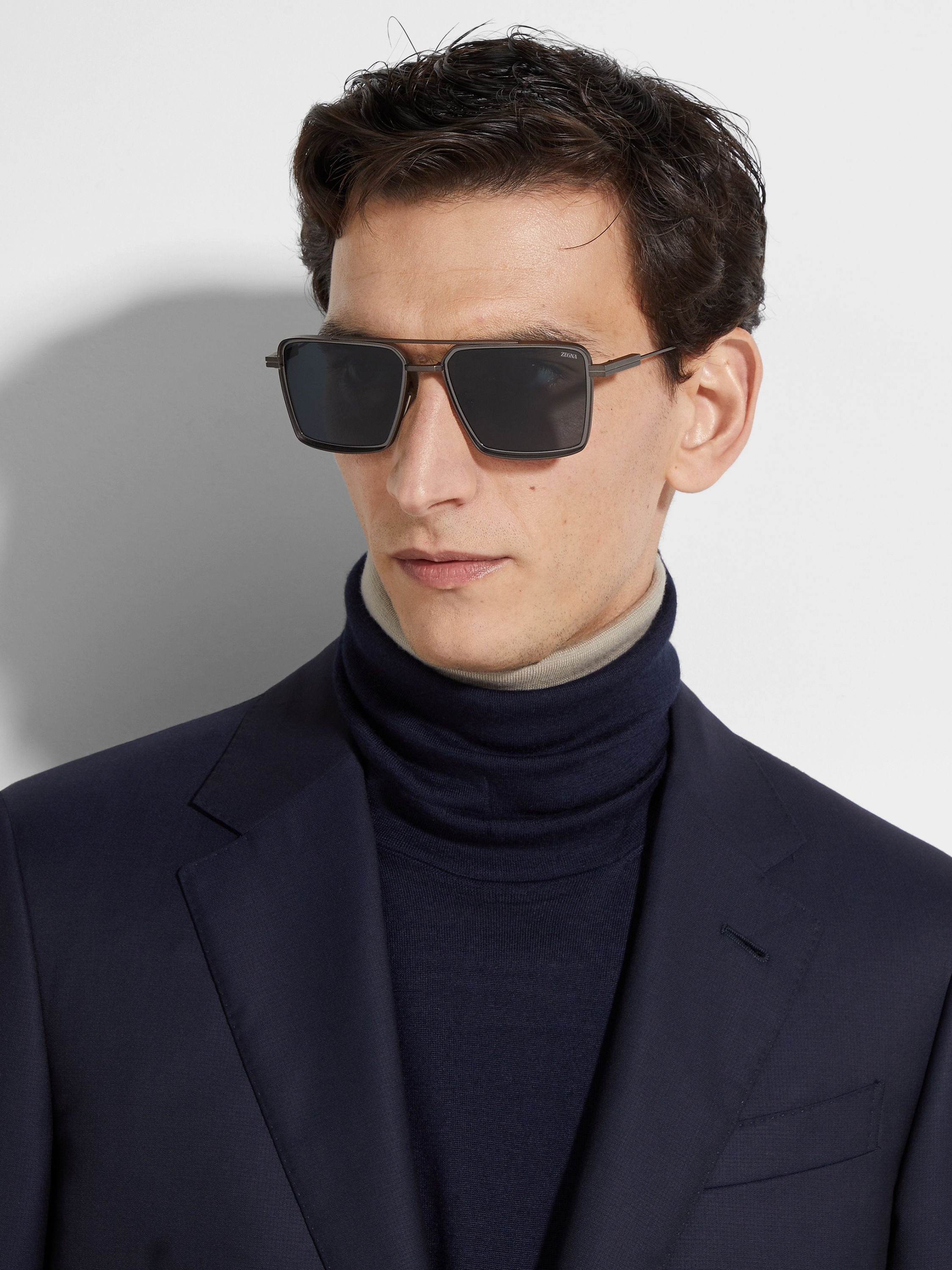 DARK BRONZE ANILINE METAL SUNGLASSES - 4