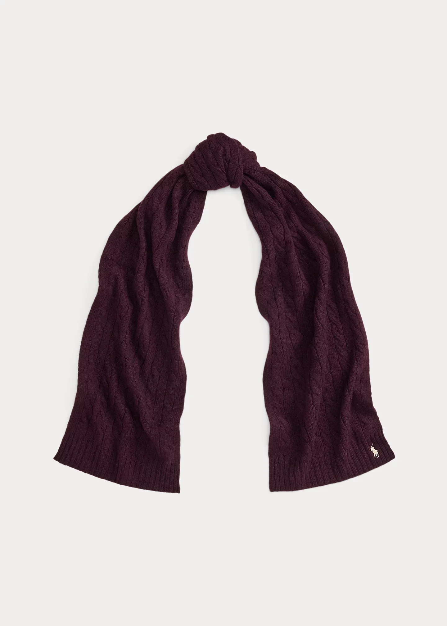 Cable-Knit Wool-Cashmere Scarf - 1