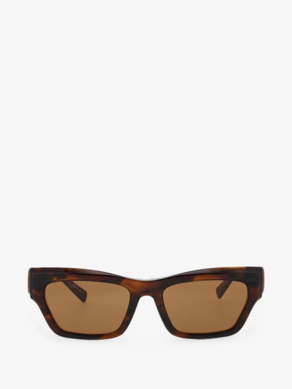 tortoiseshell-effect logo-plaque sunglasses - 1