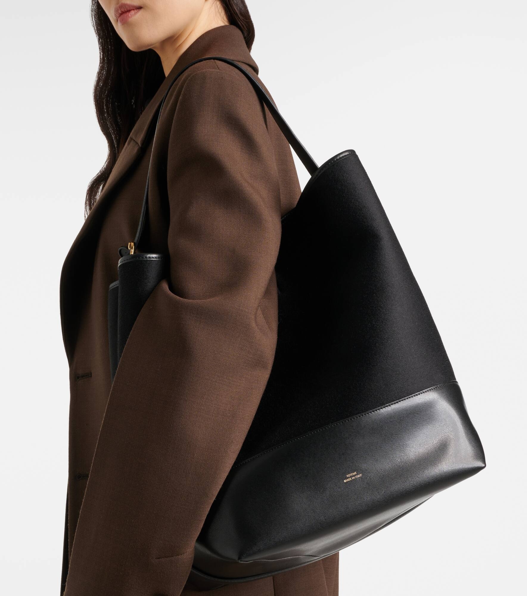 Leather-trimmed tote bag - 2