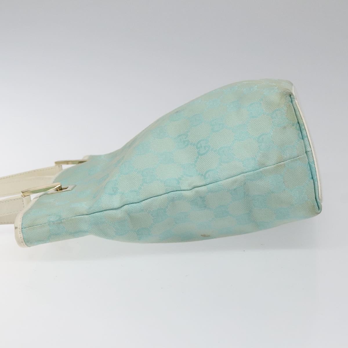 GUCCI GG Canvas Tote Bag Light Blue Gold 002 002 - 4