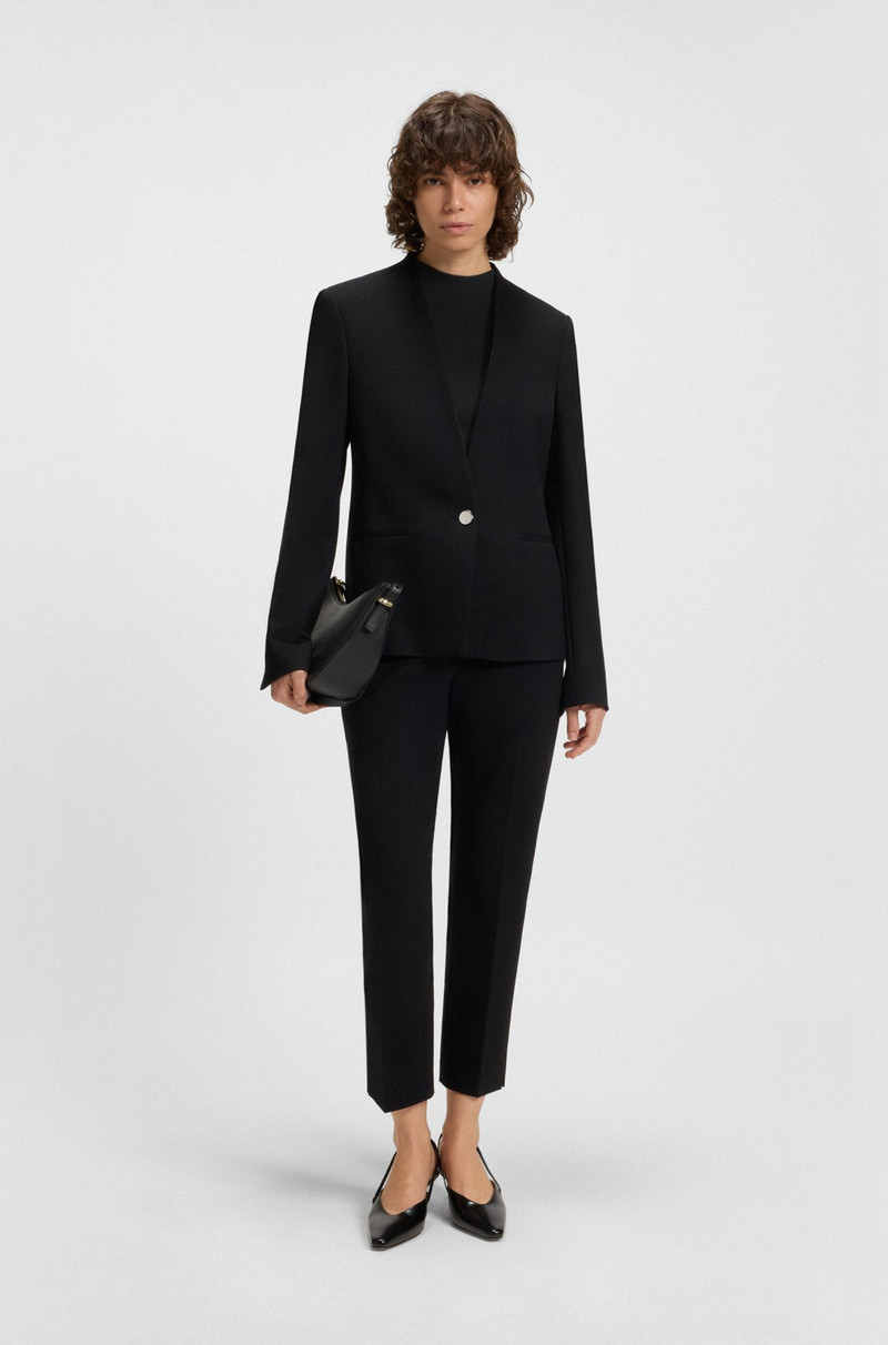 BOSS SLEEVELESS MOCK-NECK TOP IN RIBBED FABRIC outlook