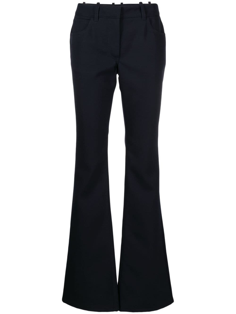 virgin wool flared trousers - 1