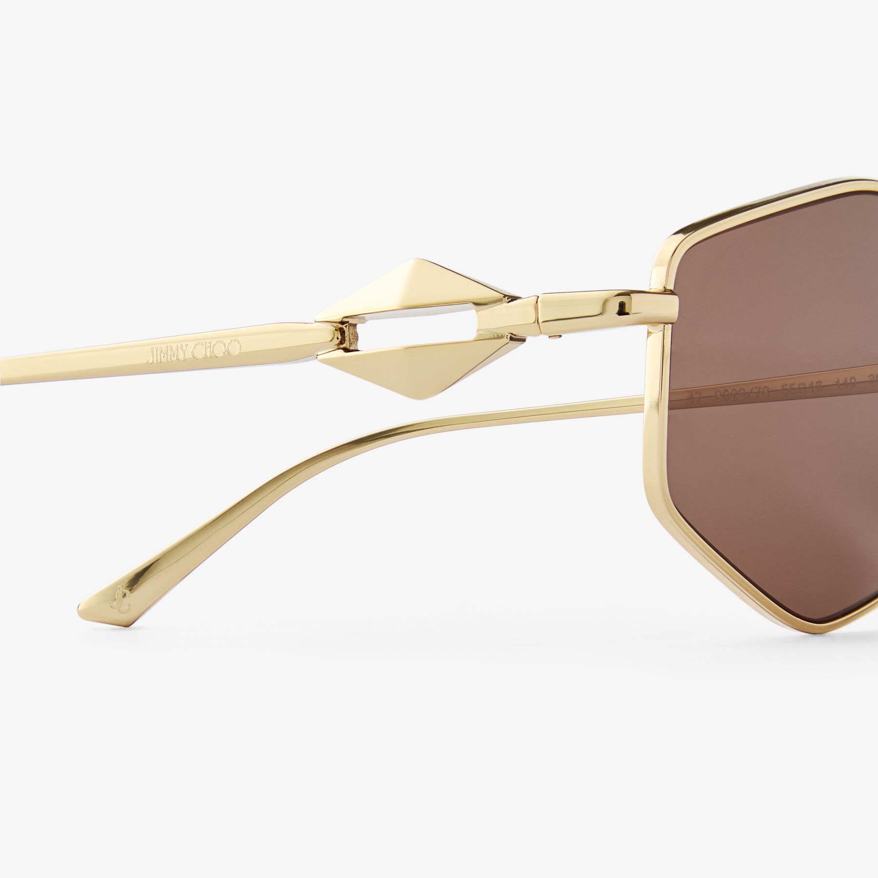 Zoey 
Gold Geometric Sunglasses - 3