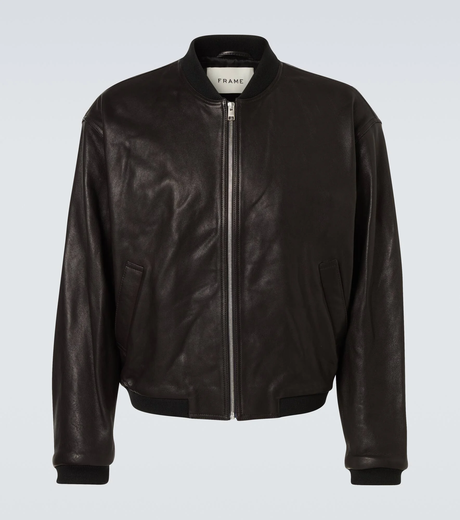 Leather bomber jacket - 1
