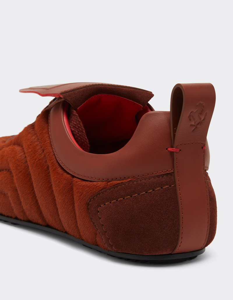 Running trainers in leather, suede and cowhide 6