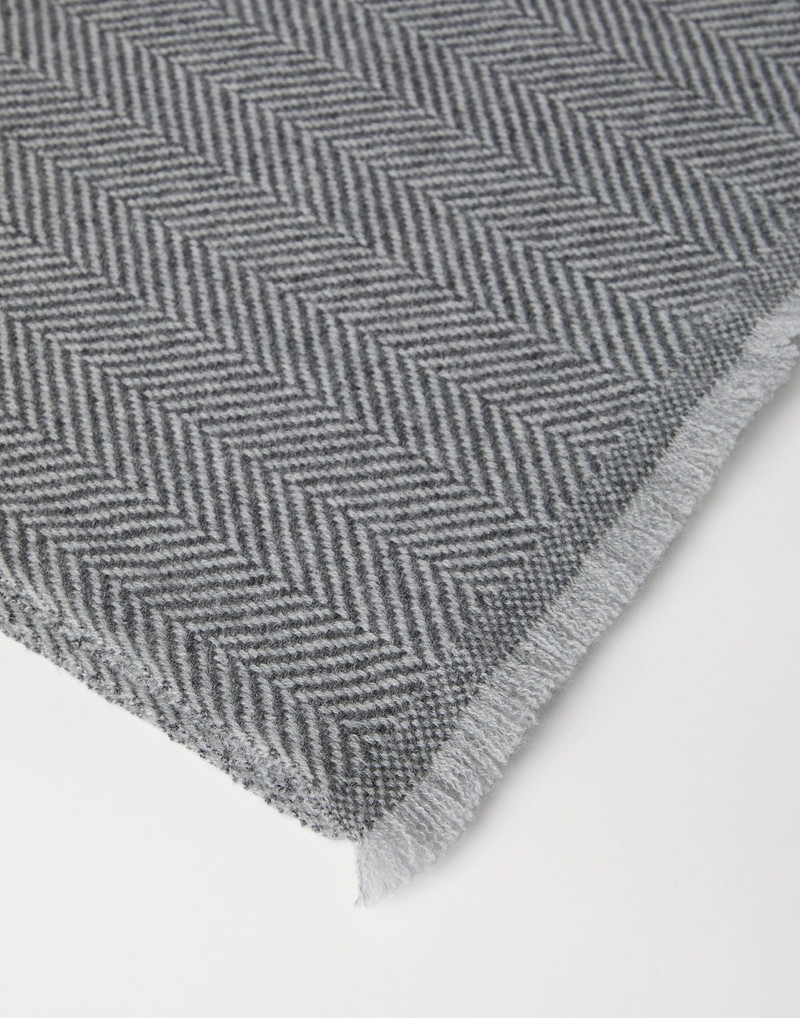 Brunello Cucinelli Cashmere chevron scarf outlook