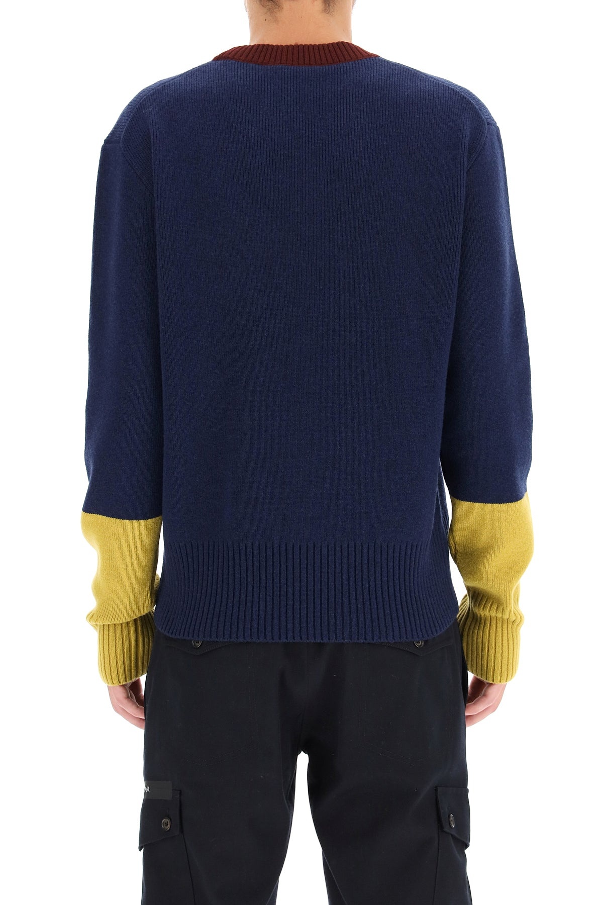 Dolce & Gabbana Wool Sweater With Logo Patch Men - 3