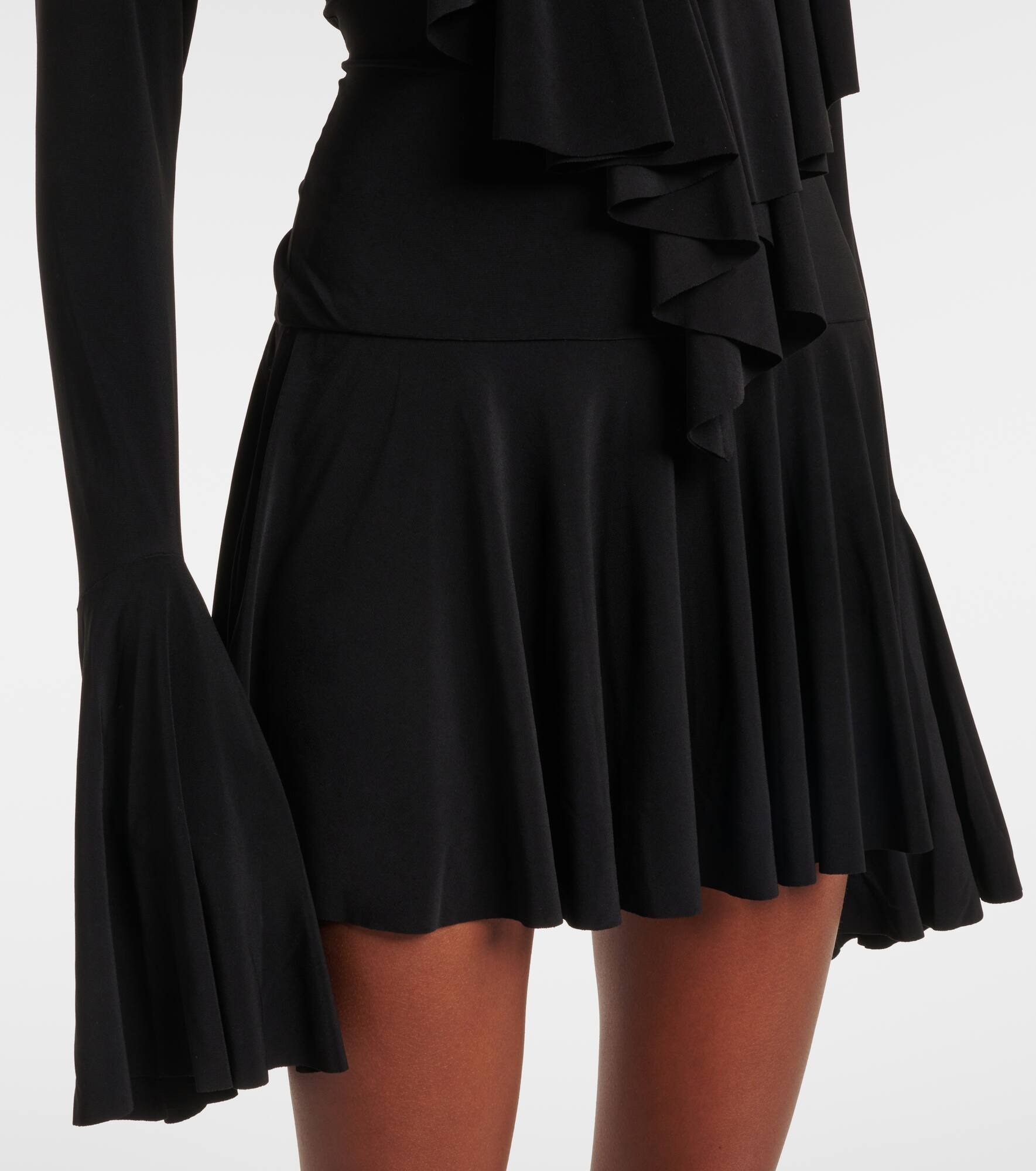 Ruffled jersey bodysuit dress - 5