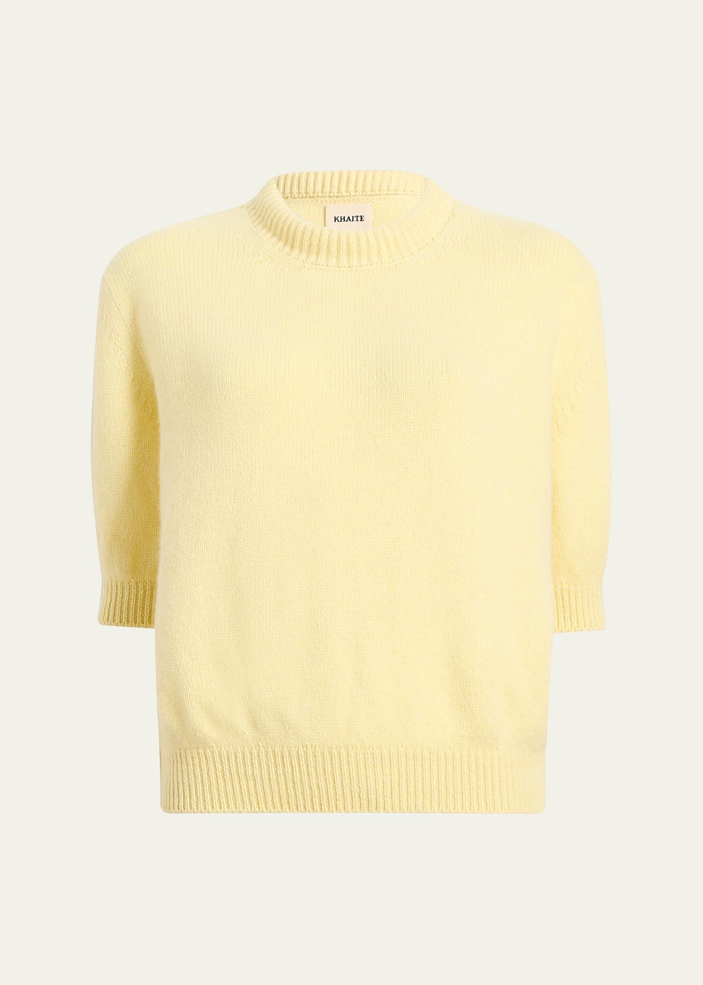 Davin Short-Sleeve Cashmere Sweater - 1