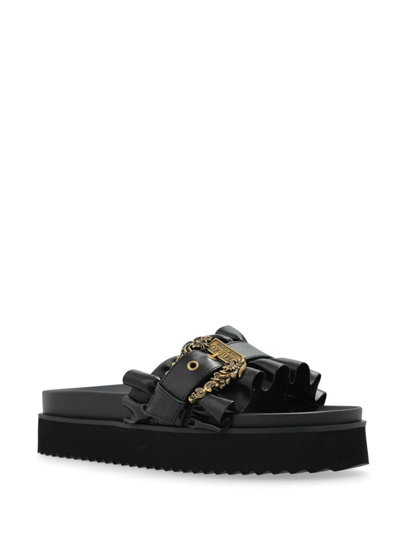 VERSACE JEANS COUTURE logo-engraved slides outlook
