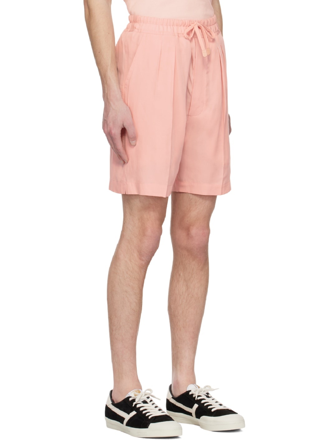 Pink Pleated Shorts - 2