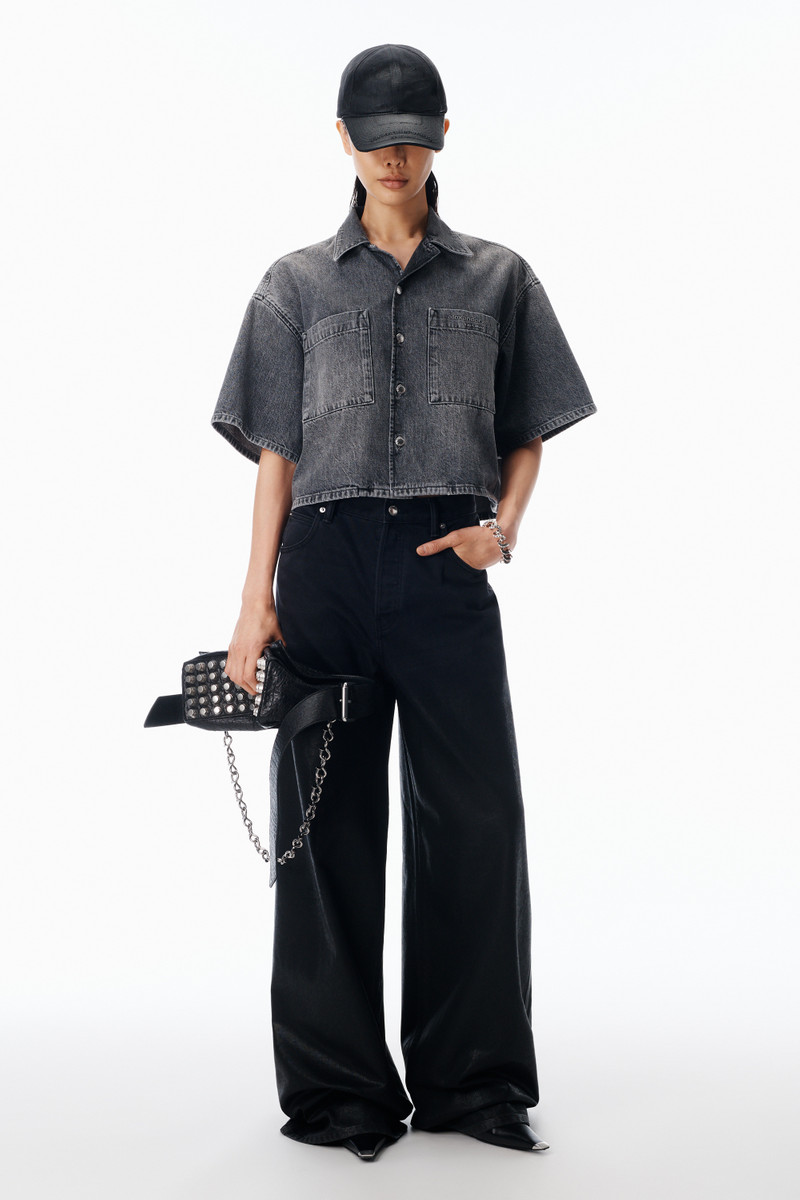Alexander Wang Cropped Short Sleeve Shirt outlook