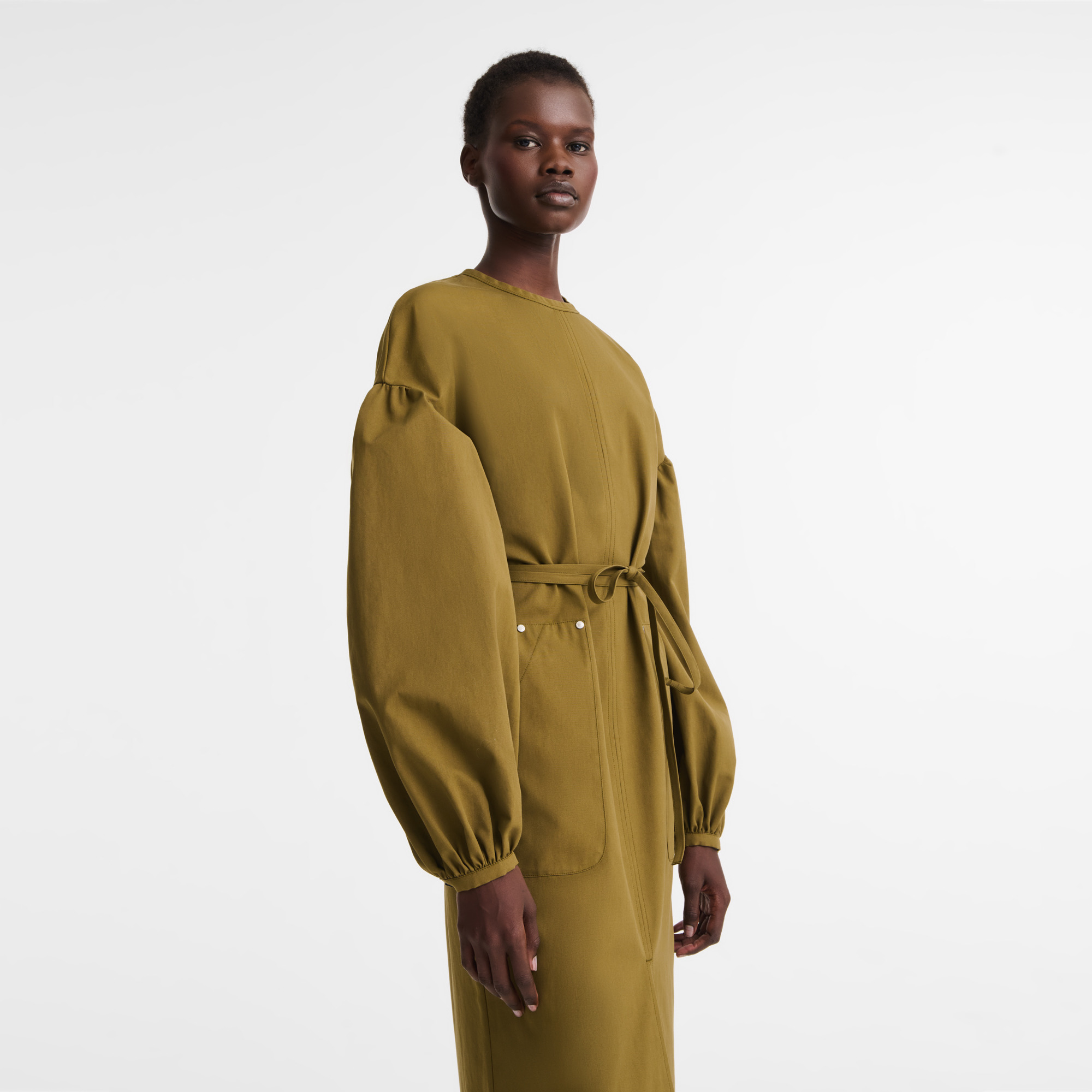 Dress Khaki - Popelin - 4