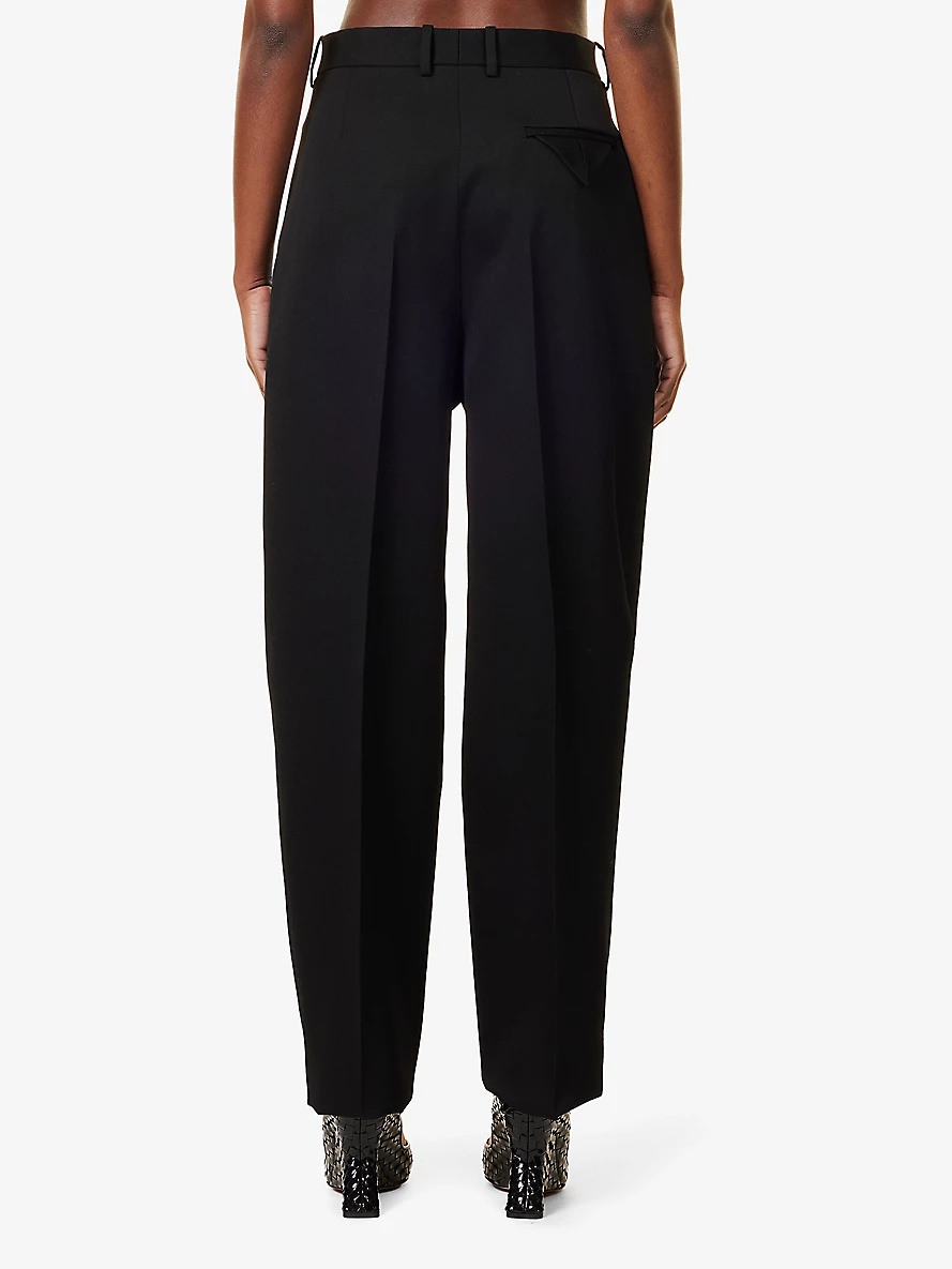 Poudre straight-leg high-rise wool trousers - 4