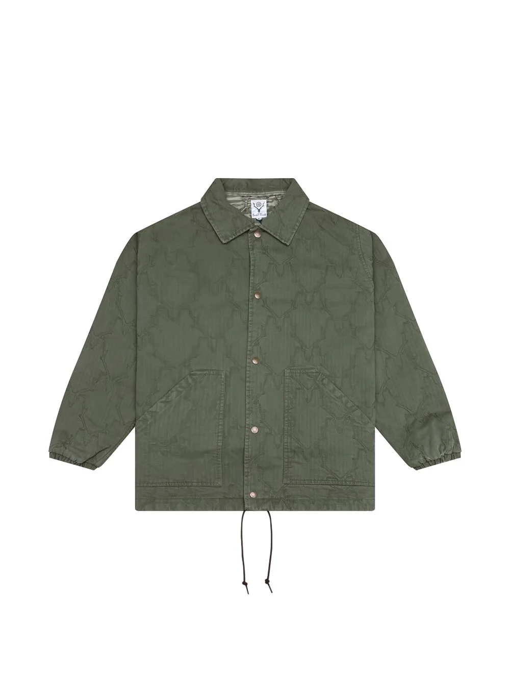 skull-quilting herringbone jacket - 1