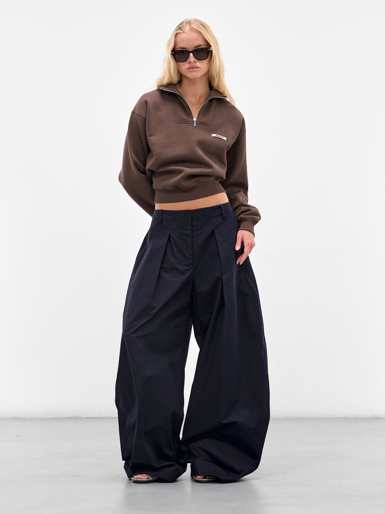 The Brown Zip Neck Sweatshirt - 6